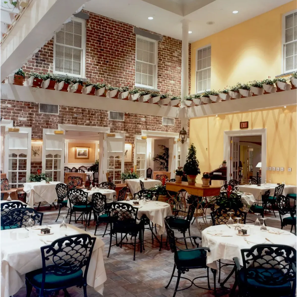 tables in the atrium