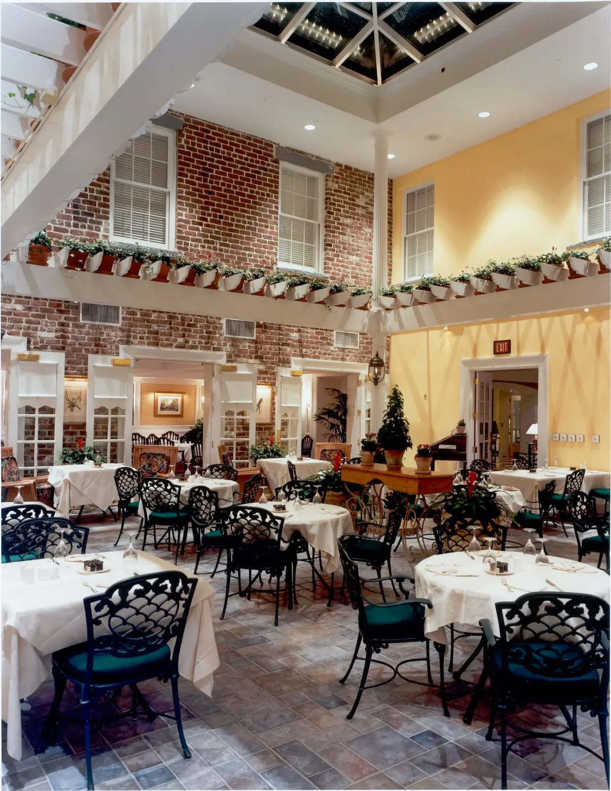 tables in the atrium