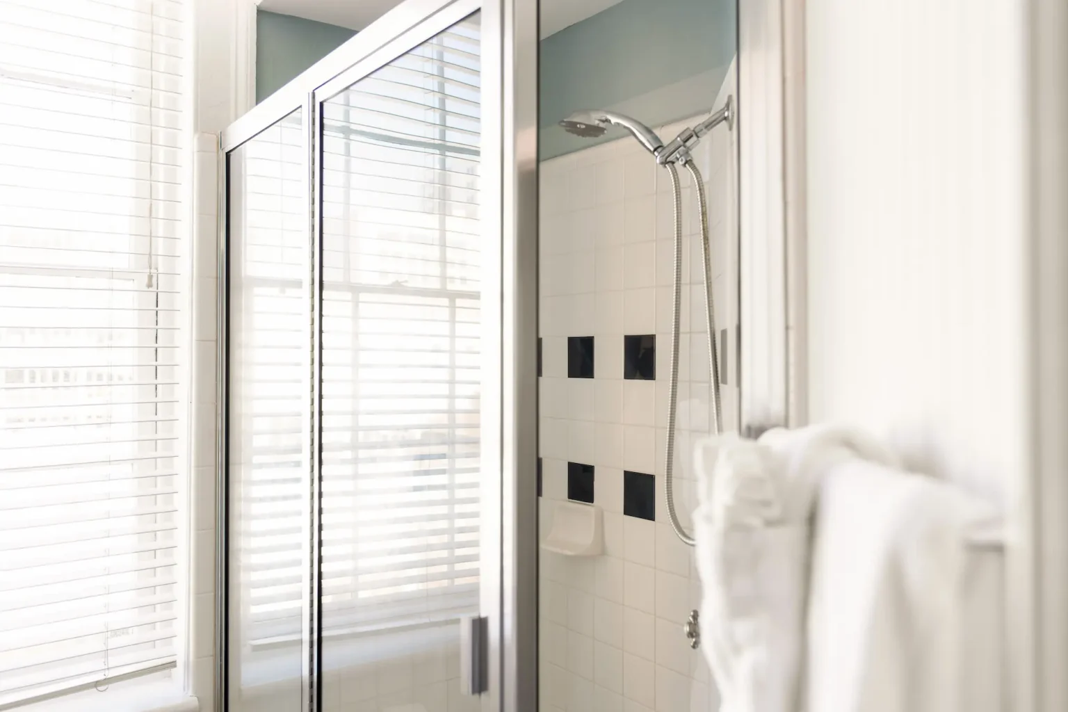 a shower at the Marshall House
