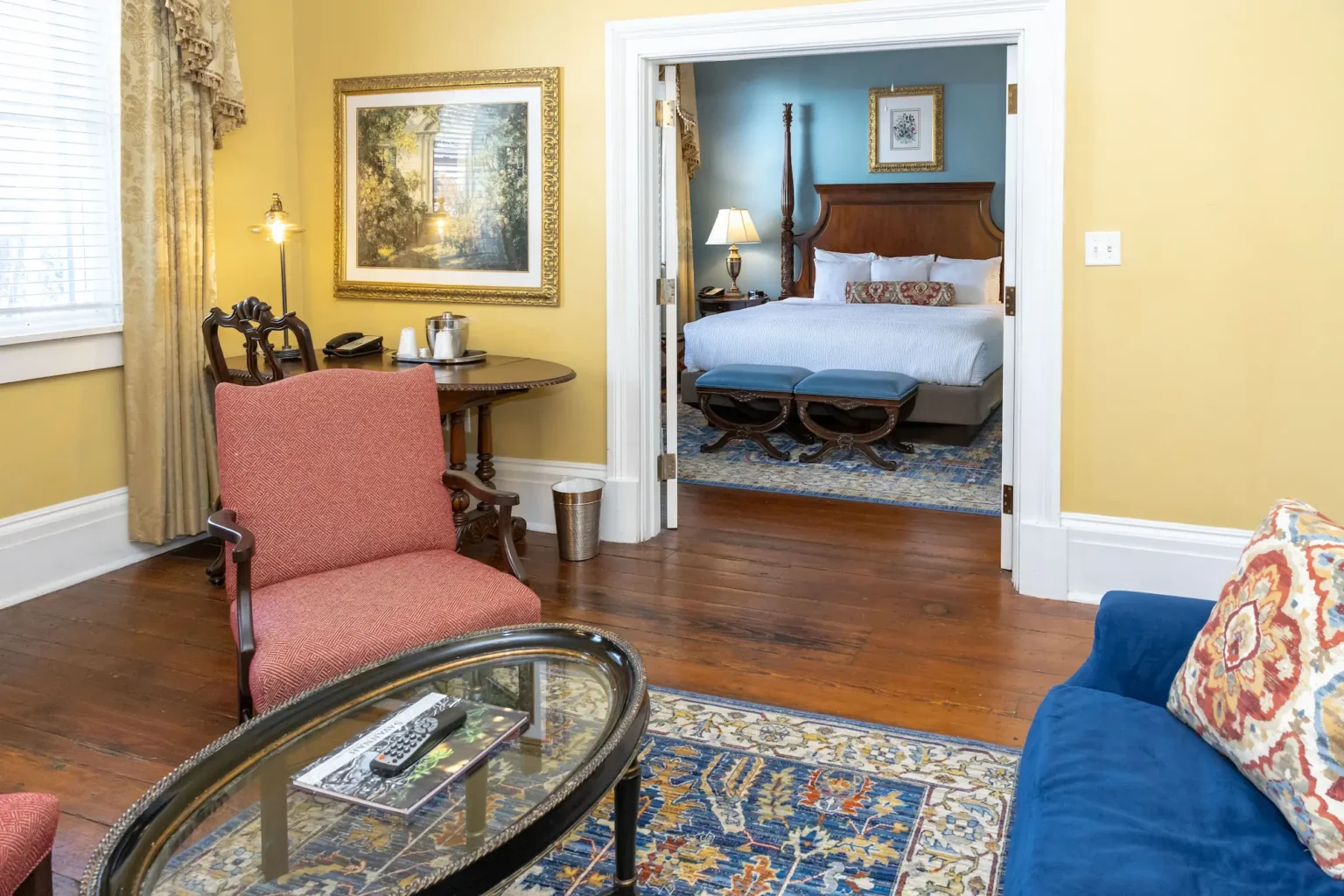 the private lounge of the Mary Marshall Suite at the Marshall House hotel