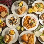 Menu spread from B matthews Eatery