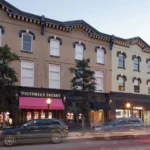 Storefronts and architecture on Broughton Street