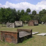 Gravestones at Colonial park cemetery in Savannah